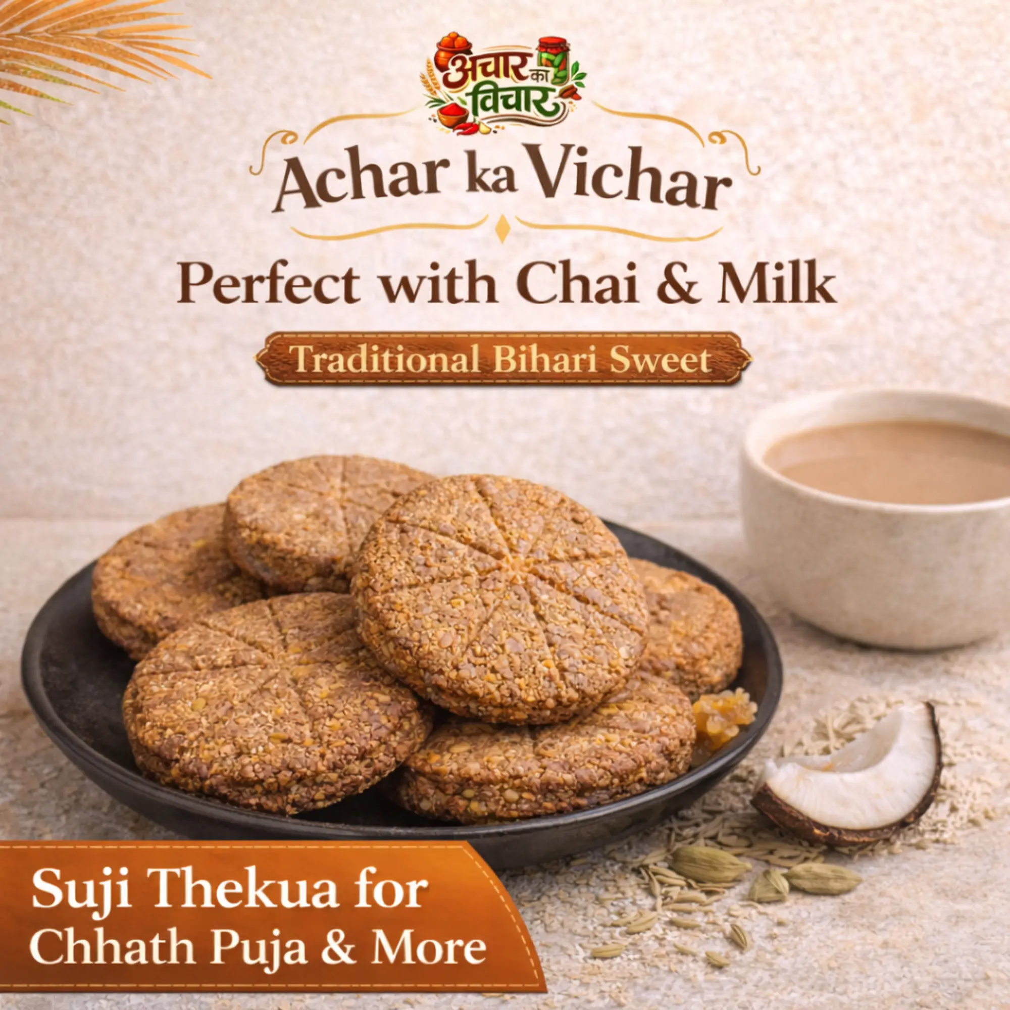 Suji thekua bihari snack