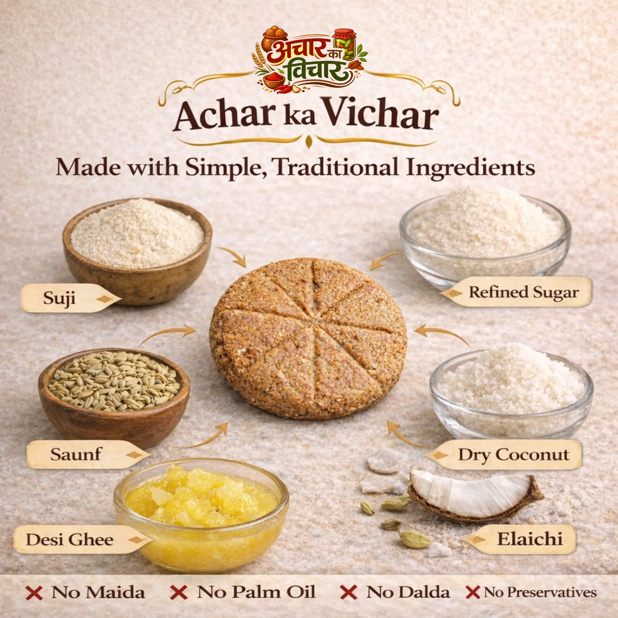 Traditional bihari suji thekua